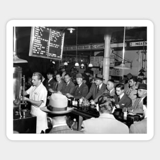 Pete's Lunch Counter, 1950. Vintage Photo Sticker